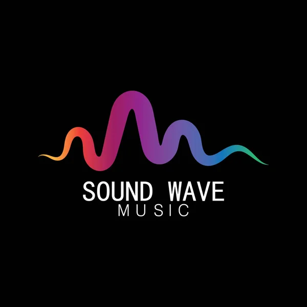 Sound Waves Vector Illustration Design Template — Stock Vector