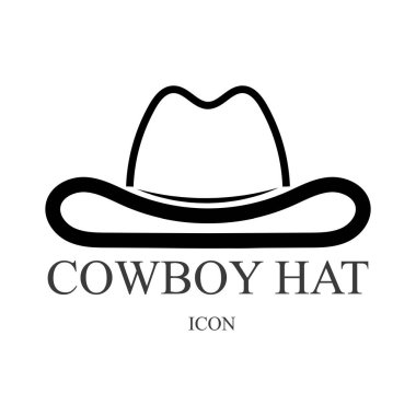 Kovboy şapkası logo vektör tasarım şablonu