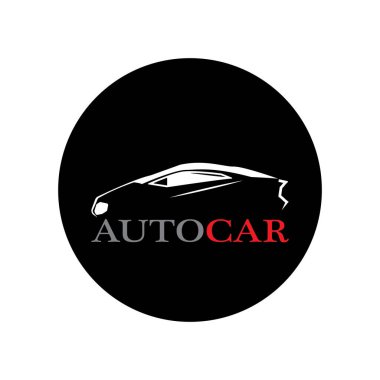 Araba silueti logo taşıyıcı şablon simgeleri