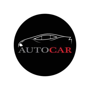 Araba silueti logo taşıyıcı şablon simgeleri