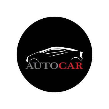 Araba silueti logo taşıyıcı şablon simgeleri