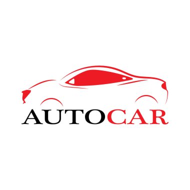 Araba silueti logo taşıyıcı şablon simgeleri