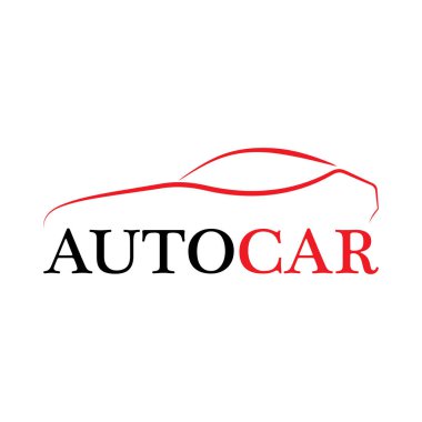 Araba silueti logo taşıyıcı şablon simgeleri