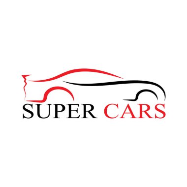 Araba silueti logo taşıyıcı şablon simgeleri