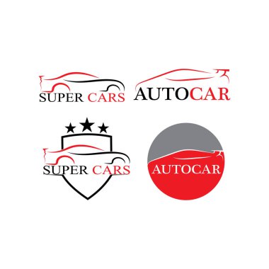 Araba silueti logo taşıyıcı şablon simgeleri