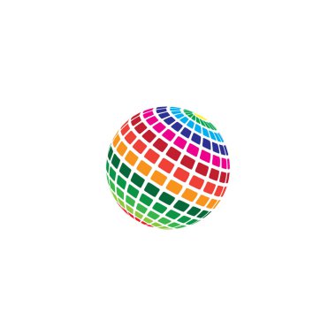 Yarım ton logo vektör tasarım şablonu
