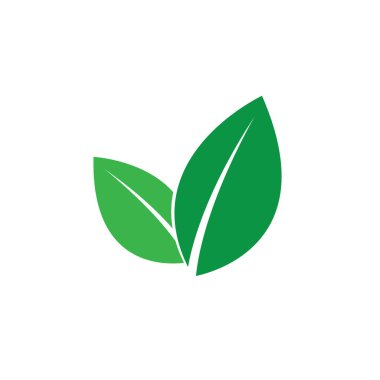 Yeşil yapraklı ekoloji doğa element vektörü