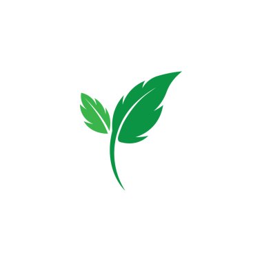 Yeşil yapraklı ekoloji doğa element vektörü