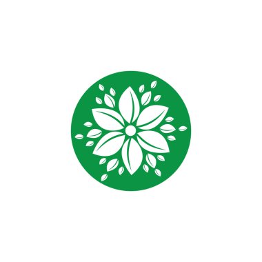 Yeşil yapraklı ekoloji doğa element vektörü