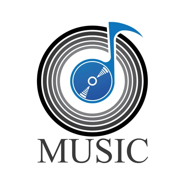 Modello Illustrazione Grafica Vettoriale Icona Logo Musicale — Vettoriale Stock