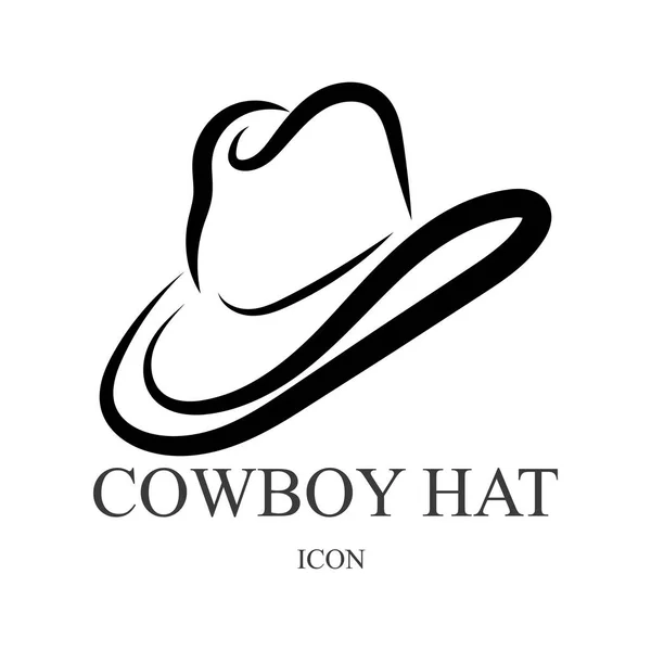 Ковбойская Шляпа Логотип Иконка Векторный Дизайн Шаблон — стоковый вектор