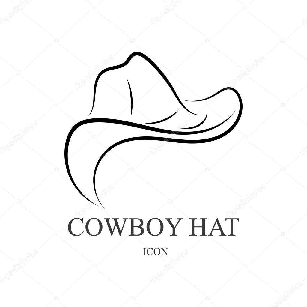 Cowboy hat logo icon vector design template
