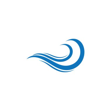 Su Dalgası sembolü ve simge logo şablonu vektörü