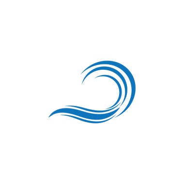 Su Dalgası sembolü ve simge logo şablonu vektörü