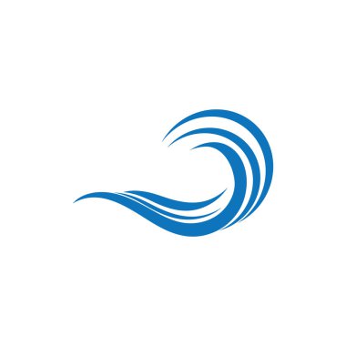 Su Dalgası sembolü ve simge logo şablonu vektörü