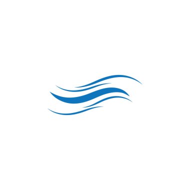 Su Dalgası sembolü ve simge logo şablonu vektörü