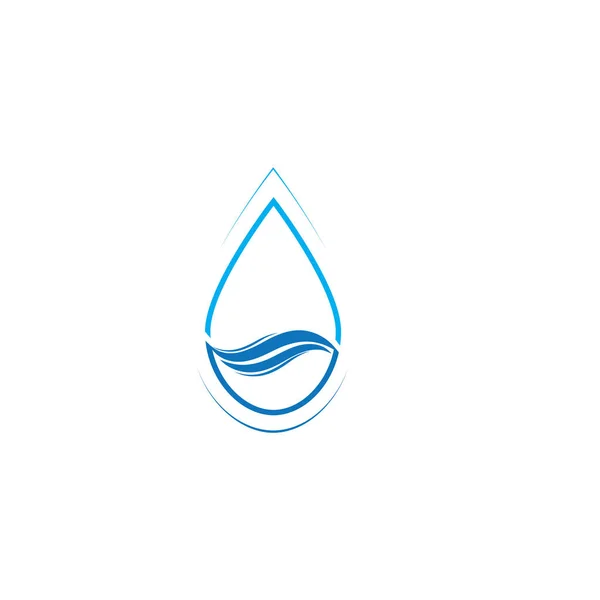 Wassertropfen Logo Vorlage Illustration Vektor — Stockvektor