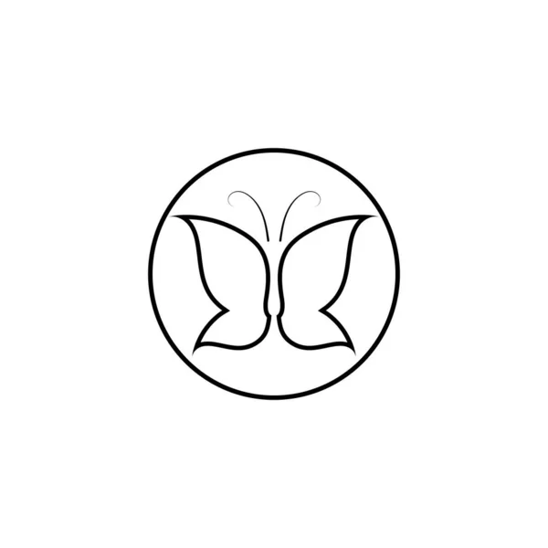 Papillon Conceptuel Simple Modèle Conception Logo Illustration Vectorielle — Image vectorielle