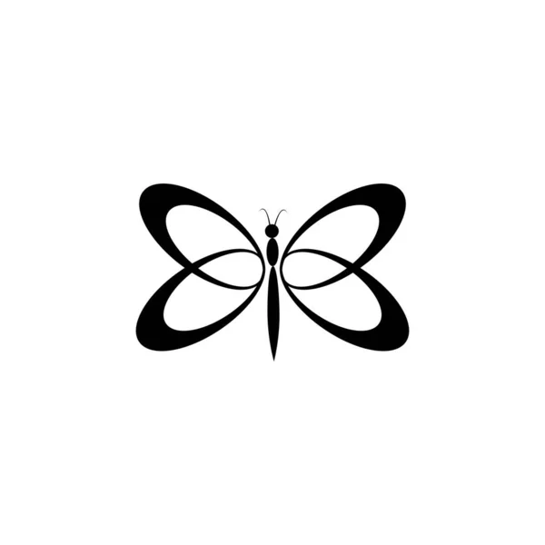 Papillon Conceptuel Simple Modèle Conception Logo Illustration Vectorielle — Image vectorielle