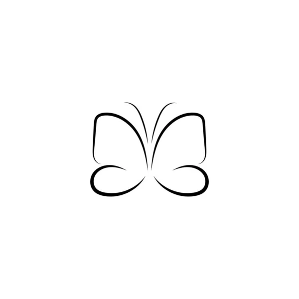 Papillon Conceptuel Simple Modèle Conception Logo Illustration Vectorielle — Image vectorielle