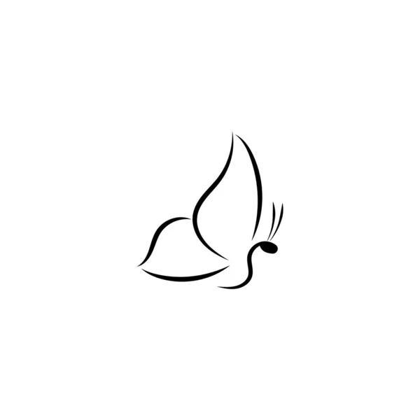 Mariposa Conceptual Simple Plantilla Diseño Logotipo Ilustración Vectorial — Vector de stock