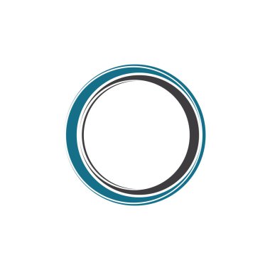Çember logosu ve sembolleri TEMPLATE Vektörü ILLUSTRASYONU