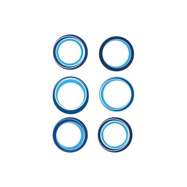 Çember logosu ve sembolleri TEMPLATE Vektörü ILLUSTRASYONU