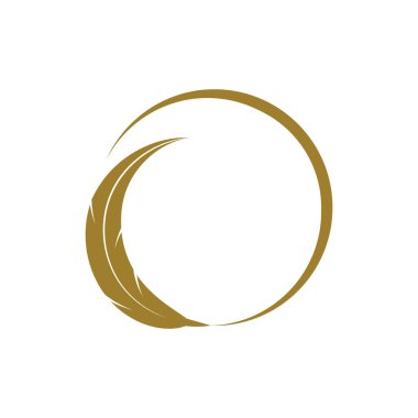 Tüy kalem yazma işareti logo şablonu uygulama simgeleri