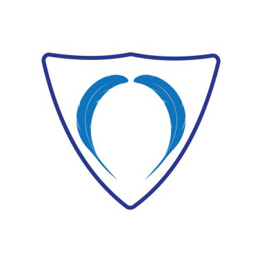 Tüy kalem yazma işareti logo şablonu uygulama simgeleri