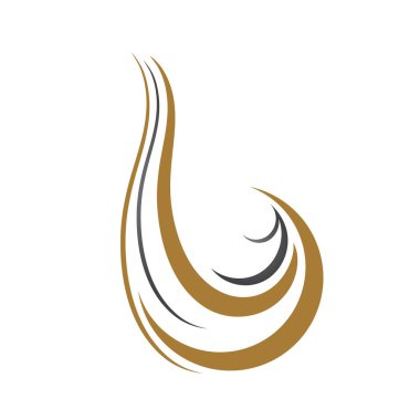 saç logosu ve sembol tasarım vektör şablonu