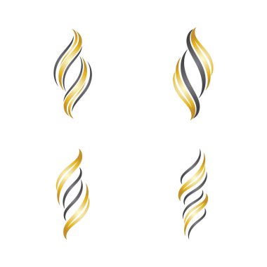 saç logosu ve sembol tasarım vektör şablonu