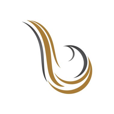 saç logosu ve sembol tasarım vektör şablonu