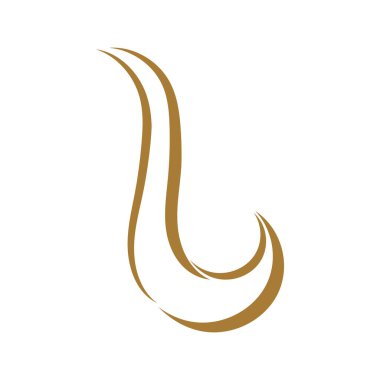 saç logosu ve sembol tasarım vektör şablonu