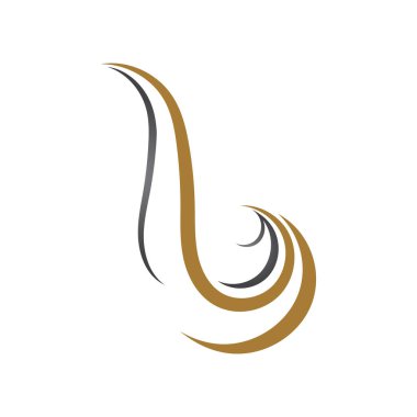 saç logosu ve sembol tasarım vektör şablonu