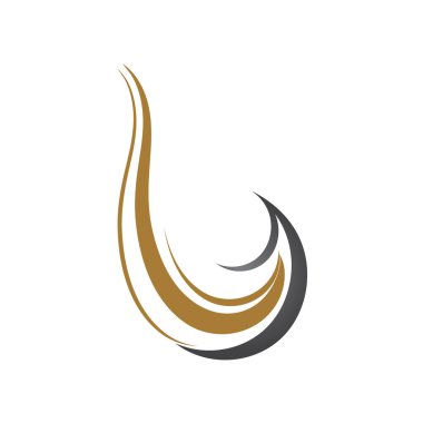 saç logosu ve sembol tasarım vektör şablonu