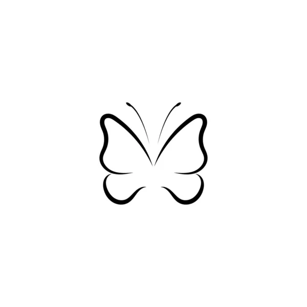 Mariposa Conceptual Simple Plantilla Diseño Logotipo Ilustración Vectorial — Vector de stock