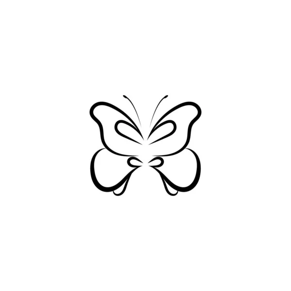 Butterfly Konceptuell Enkel Logotyp Design Mall Vektor Illustration — Stock vektor