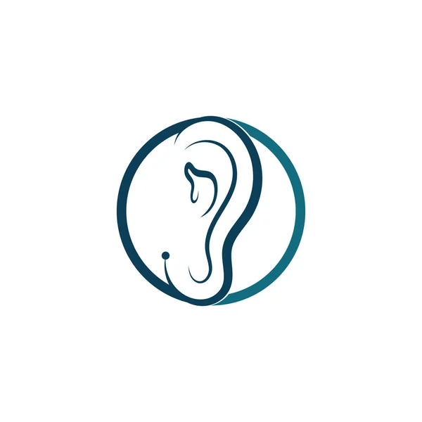 耳のロゴやシンボルベクターアプリのアイコン — ストックベクタ