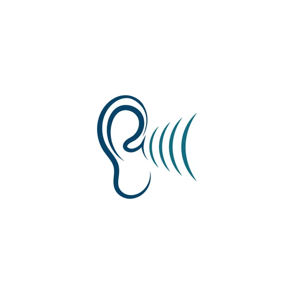 耳のロゴやシンボルベクターアプリのアイコン — ストックベクタ