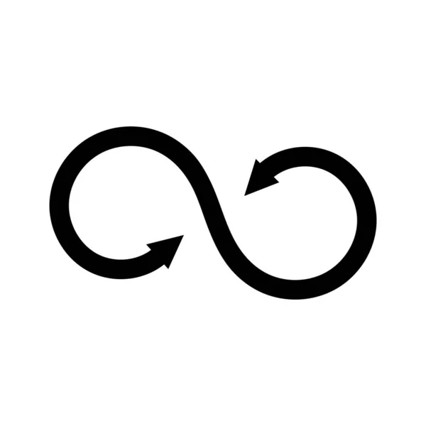 Infinity Logo Symbool Template Pictogrammen Vector — Stockvector