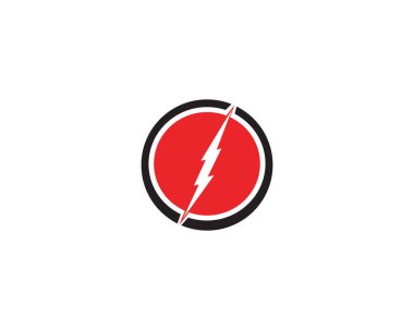 Şimşek şimşeği elektrik logosu tasarım şablonu