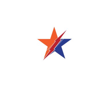 Şimşek şimşeği elektrik logosu tasarım şablonu