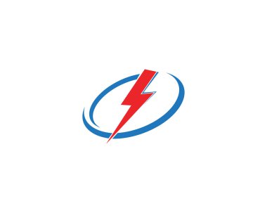 Şimşek şimşeği elektrik logosu tasarım şablonu
