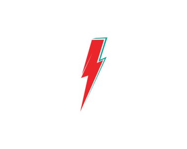 Şimşek şimşeği elektrik logosu tasarım şablonu