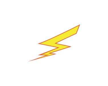 Şimşek şimşeği elektrik logosu tasarım şablonu