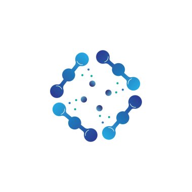 Molekül sembolü logo şablonu vektör illüstrasyon tasarımı 