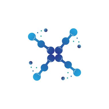 Molekül sembolü logo şablonu vektör illüstrasyon tasarımı 