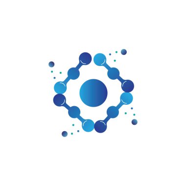 Molekül sembolü logo şablonu vektör illüstrasyon tasarımı 