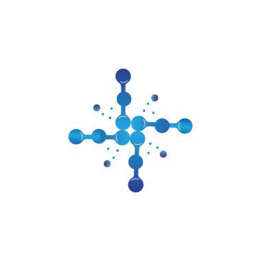 Molekül sembolü logo şablonu vektör illüstrasyon tasarımı 