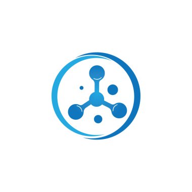 Molekül sembolü logo şablonu vektör illüstrasyon tasarımı 